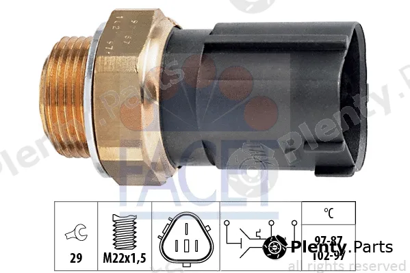 Facet 7.5690 — Temperature Switch, radiator fan Made in Italy - OE Equivalent