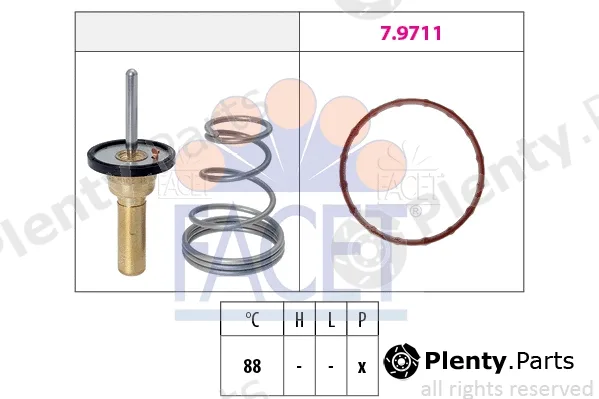 Facet 7.8798 — Thermostat, coolant Made in Italy - OE Equivalent