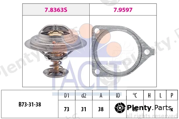 Facet 7.8441 — Thermostat, coolant Made in Italy - OE Equivalent