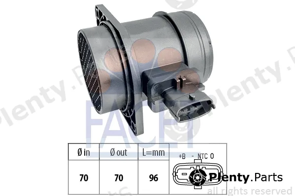 Facet 10.1537 — Mass Air Flow Sensor Made in Italy - OE Equivalent