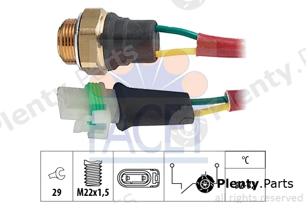 Facet 7.5127 — Temperature Switch, radiator fan Made in Italy - OE Equivalent