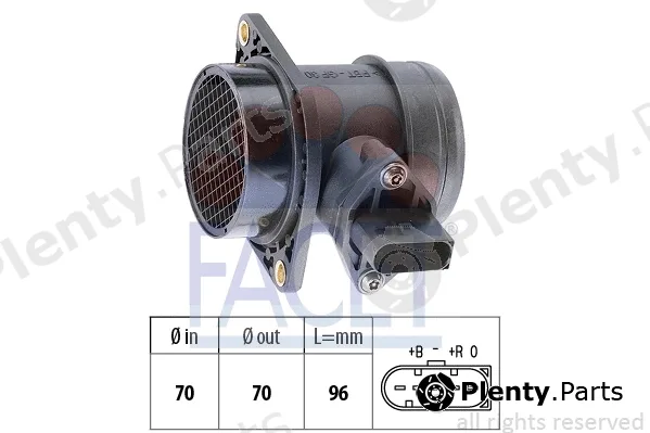 Facet 10.1284 — Mass Air Flow Sensor Made in Italy - OE Equivalent