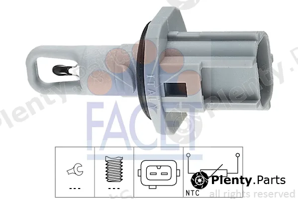 Facet 10.4017 — Sensor, intake air temperature Made in Italy - OE Equivalent