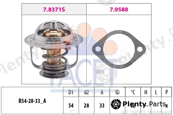 Facet 7.8371 — Thermostat, coolant Made in Italy - OE Equivalent