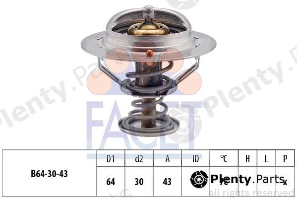 Facet 7.8491S — Thermostat, coolant Made in Italy - OE Equivalent