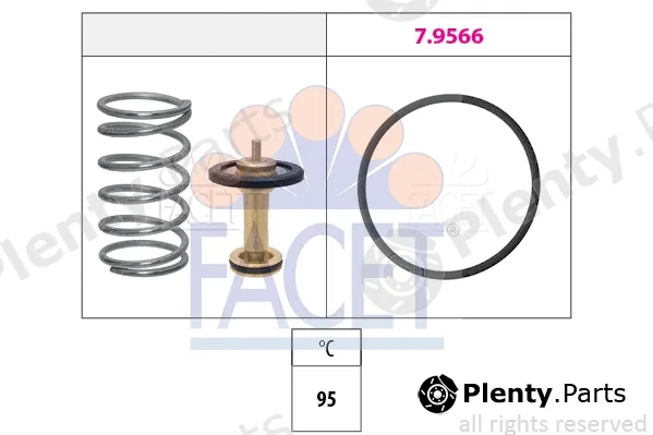 Facet 7.7957 — Thermostat, coolant Made in Italy - OE Equivalent