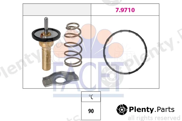 Facet 7.8774 — Thermostat, coolant Made in Italy - OE Equivalent