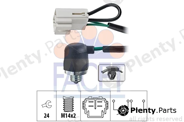 Facet 7.6144 — Switch, reverse light Made in Italy - OE Equivalent