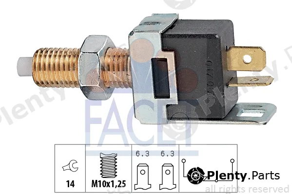 Facet 7.1017 — Stop Light Switch Made in Italy - OE Equivalent
