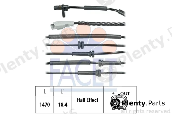 Facet 21.0229 — Sensor, wheel speed Made in Italy - OE Equivalent