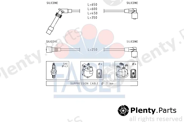 Facet 4.7199 — Ignition Cable Kit Made in Italy - OE Equivalent