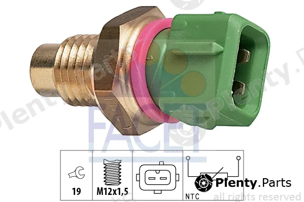 Facet 7.3114 — Sensor, coolant temperature Made in Italy - OE Equivalent