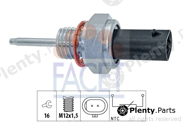 Facet 22.0260 — Sensor, exhaust gas temperature Made in Italy - OE Equivalent