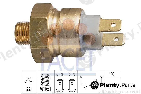 Facet 7.4080 — Temperature Switch, coolant warning lamp Made in Italy - OE Equivalent