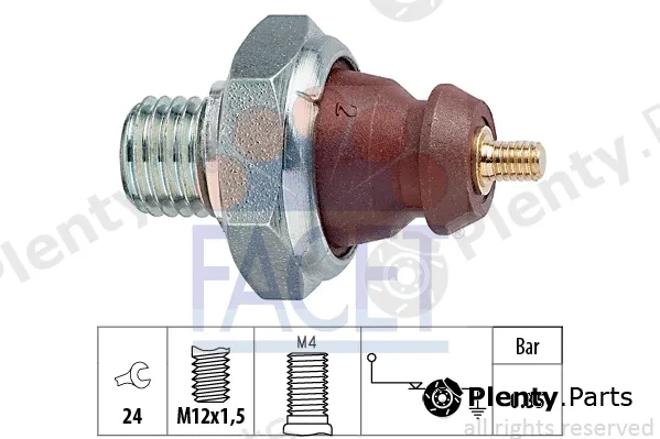Facet 7.0057 — Oil Pressure Switch Made in Italy - OE Equivalent