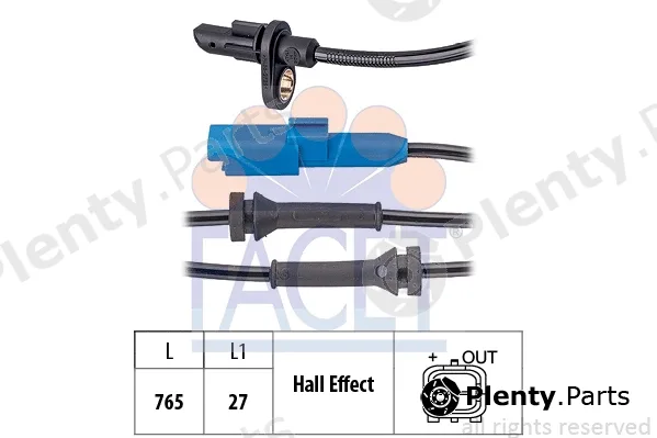 Facet 21.0170 — Sensor, wheel speed Made in Italy - OE Equivalent