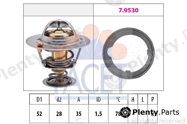 Facet 7.8267 — Thermostat, coolant Made in Italy - OE Equivalent