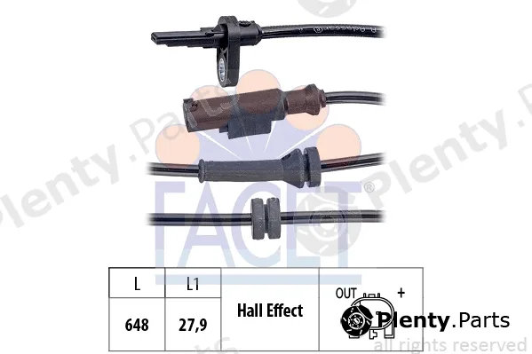 Facet 21.0088 — Sensor, wheel speed Made in Italy - OE Equivalent