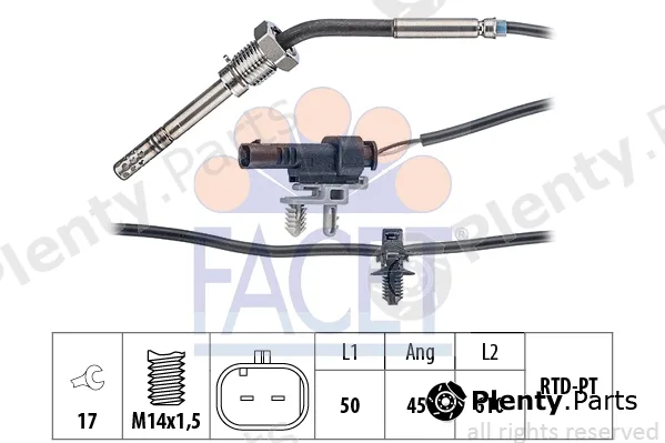 Facet 22.0363 — Sensor, exhaust gas temperature Made in Italy - OE Equivalent