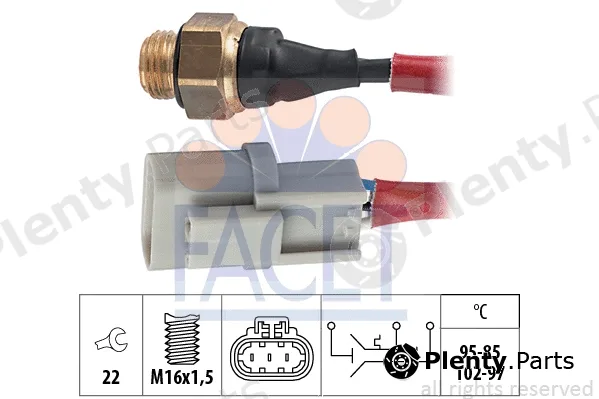 Facet 7.5665 — Temperature Switch, radiator fan Made in Italy - OE Equivalent