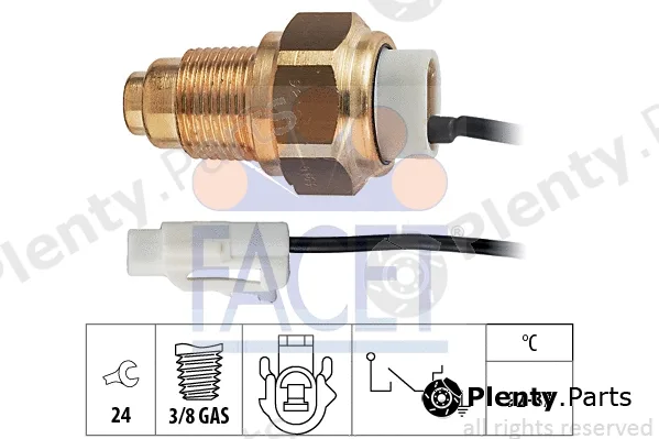 Facet 7.5163 — Temperature Switch, radiator fan Made in Italy - OE Equivalent