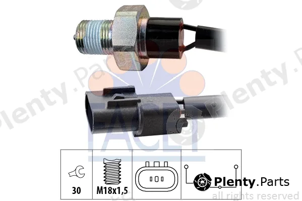 Facet 7.6318 — Switch, reverse light Made in Italy - OE Equivalent