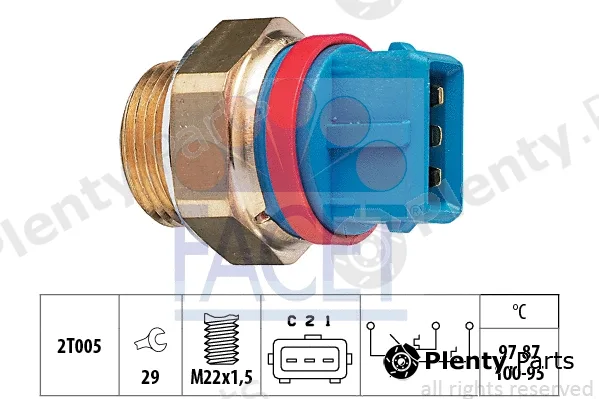 Facet 7.5631 — Temperature Switch, radiator fan Made in Italy - OE Equivalent