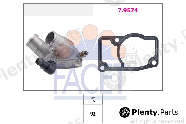 Facet 7.8344 — Thermostat, coolant Made in Italy - OE Equivalent
