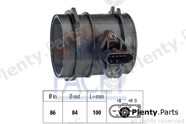 Facet 10.1444 — Mass Air Flow Sensor Made in Italy - OE Equivalent