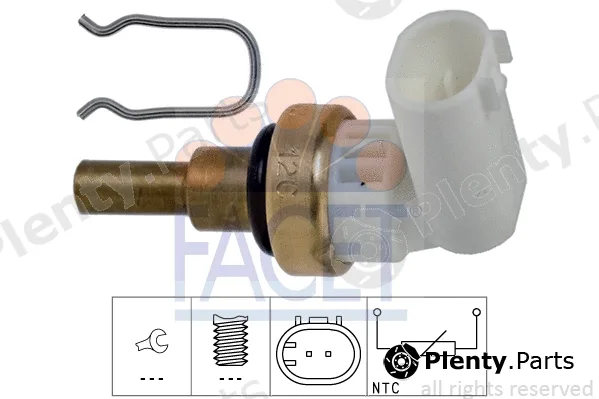 Facet 7.3360 — Sensor, coolant temperature Made in Italy - OE Equivalent