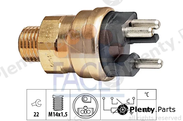 Facet 7.3529 — Sensor, coolant temperature Made in Italy - OE Equivalent