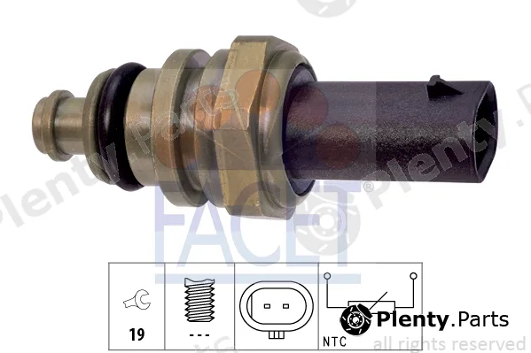 Facet 7.3401 — Sensor, coolant temperature Made in Italy - OE Equivalent