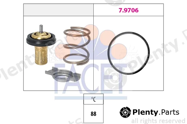 Facet 7.8822 — Thermostat, coolant Made in Italy - OE Equivalent