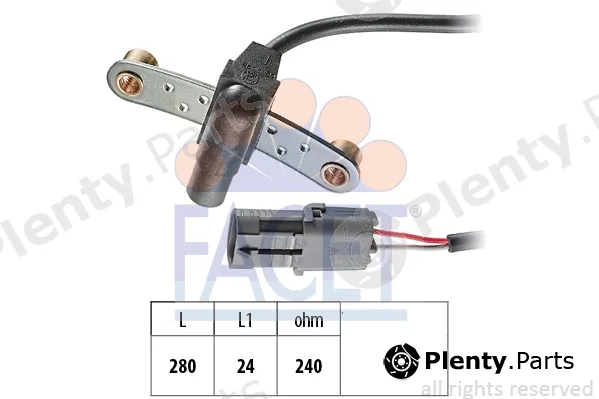 Facet 9.0019 — Sensor, crankshaft pulse Made in Italy - OE Equivalent