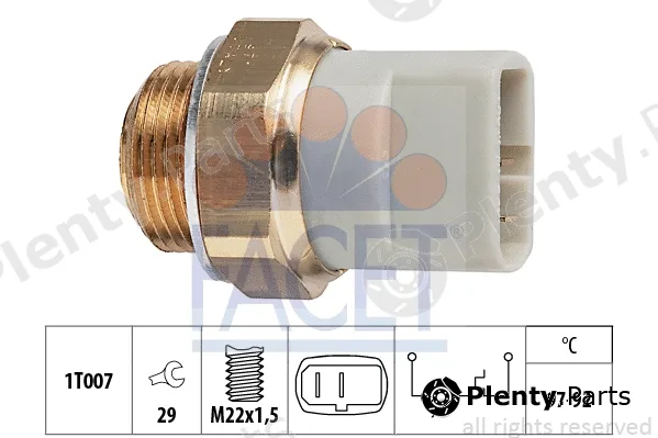 Facet 7.5279 — Temperature Switch, radiator fan Made in Italy - OE Equivalent