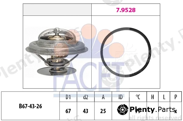 Facet 7.8333 — Thermostat, coolant Made in Italy - OE Equivalent