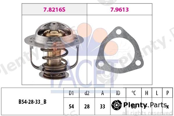 Facet 7.8535 — Thermostat, coolant Made in Italy - OE Equivalent
