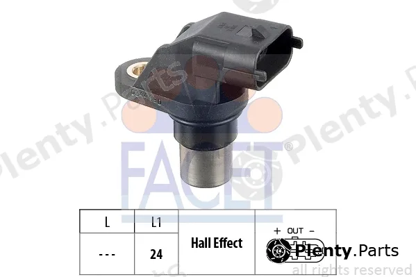 Facet 9.0344 — Sensor, crankshaft pulse Made in Italy - OE Equivalent