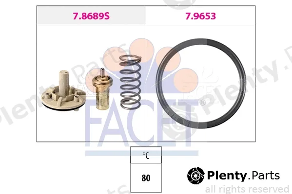 Facet 7.8689 — Thermostat, coolant Made in Italy - OE Equivalent