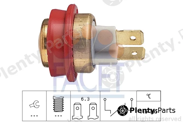Facet 7.5143 — Temperature Switch, radiator fan Made in Italy - OE Equivalent