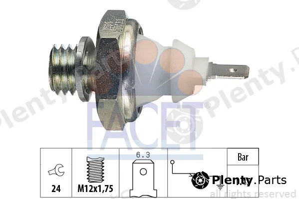Facet 7.0058 — Oil Pressure Switch Made in Italy - OE Equivalent