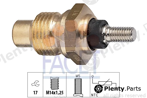 Facet 7.3003 — Sensor, coolant temperature Made in Italy - OE Equivalent
