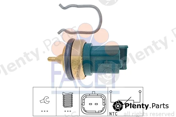 Facet 7.3328 — Sensor, coolant temperature Made in Italy - OE Equivalent
