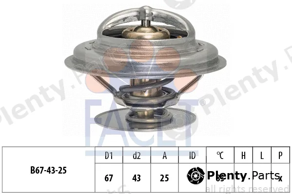 Facet 7.8982S — Thermostat, coolant Made in Italy - OE Equivalent