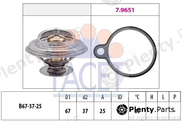 Facet 7.8613 — Thermostat, coolant Made in Italy - OE Equivalent