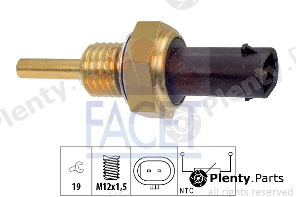 Facet 7.3407 — Sensor, coolant temperature Made in Italy - OE Equivalent
