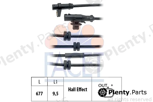 Facet 21.0125 — Sensor, wheel speed Made in Italy - OE Equivalent