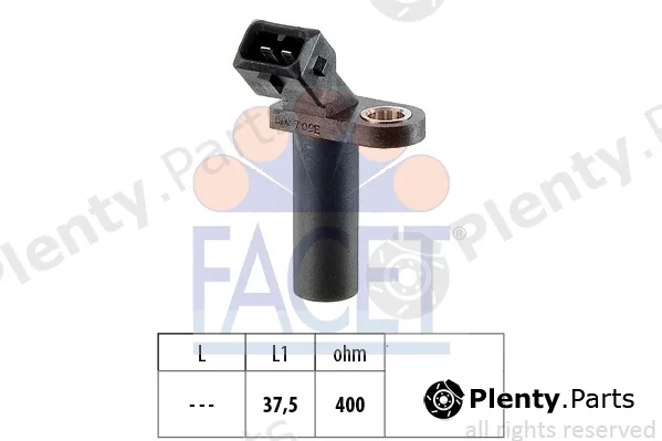 Facet 9.0037 — Sensor, crankshaft pulse Made in Italy - OE Equivalent