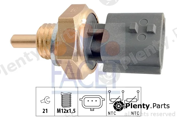 Facet 7.3365 — Sensor, coolant temperature Made in Italy - OE Equivalent