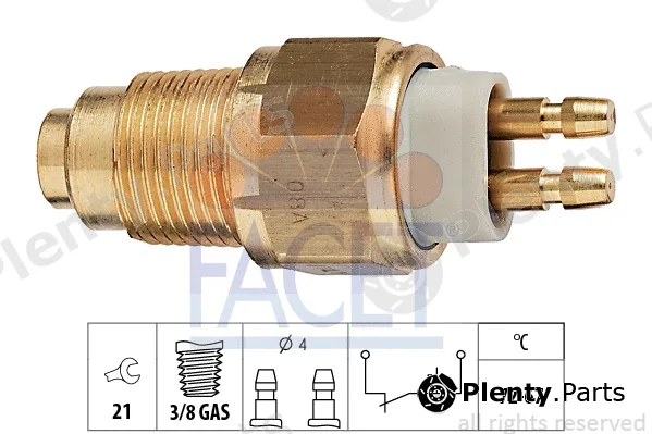 Facet 7.5125 — Temperature Switch, radiator fan Made in Italy - OE Equivalent